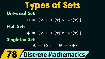 Types of Sets - Universal, Null, and Singleton