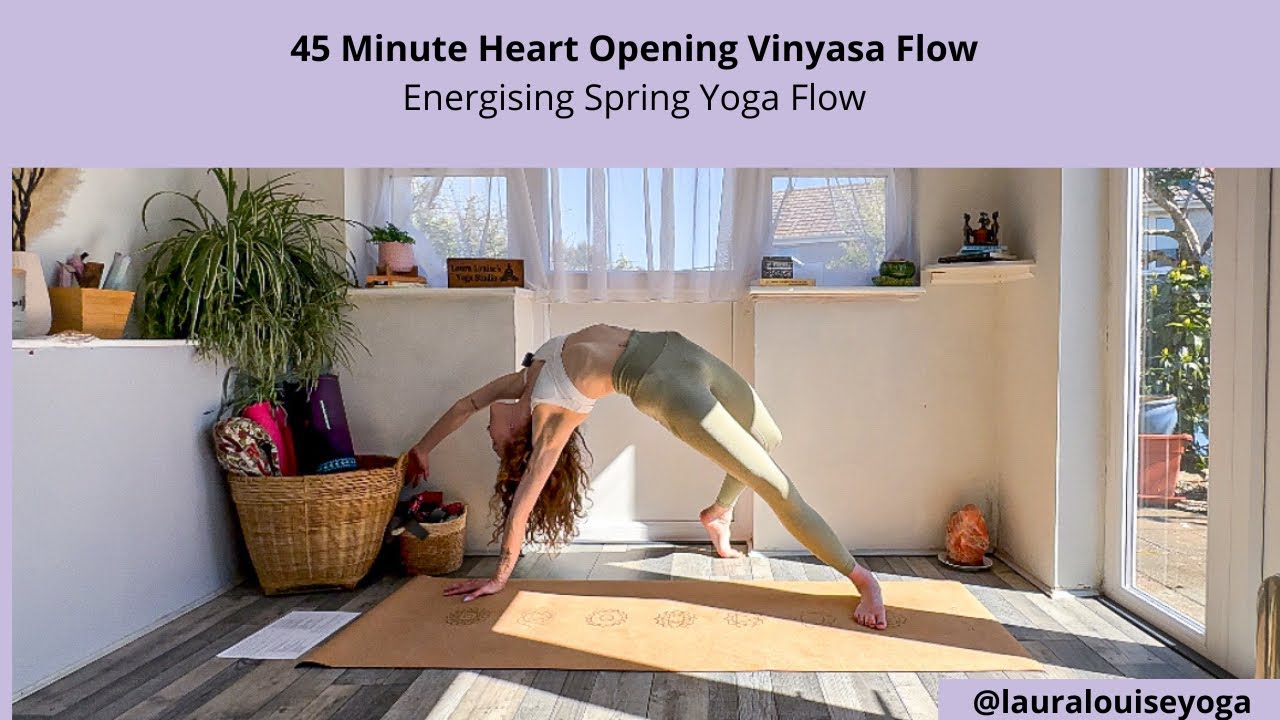 45 Minute Heart Opening Vinyasa Flow | Energising Spring Yoga Flow