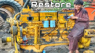 Restoration of Komatsu D8518 Dozer Engine Rebuild Complete Process