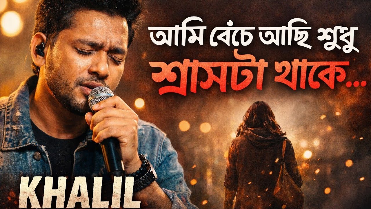 আমি বেঁচে আছি শুধু, শ্বাসটা থাকে… | Heart Touching Sad Song | Khalil