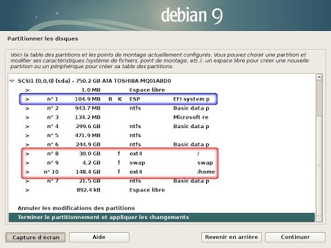 Installation Dualboot Windows/Debian 9 en UEFI | Aide-Mémoire