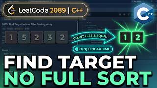 PROBLEM OF THE DAY LEETCODE 2089. Find Target Indices After Sorting Array WITH C++ 19-10-2026