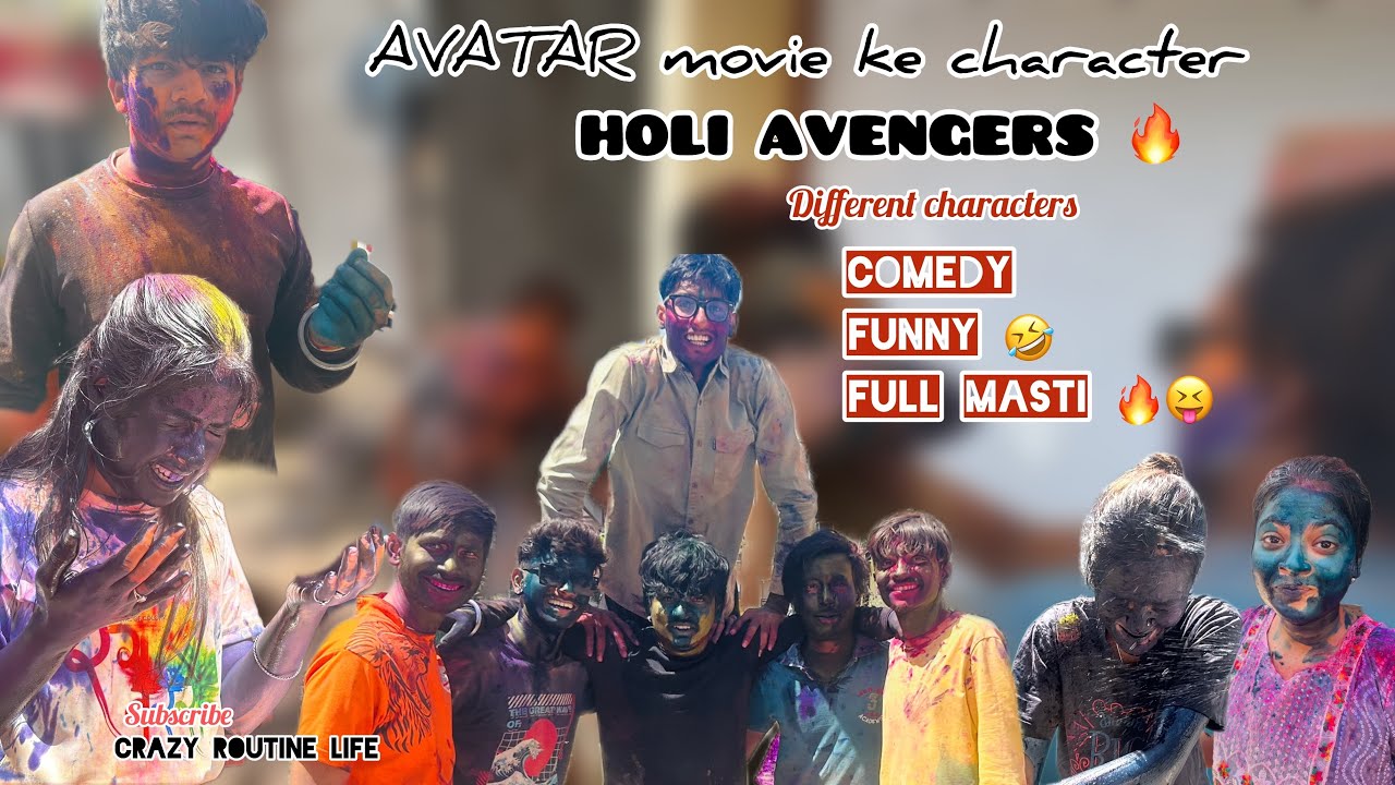 Holi characters 🤣🔥 Happy Holi 🎊 ll yaaro ka Tashan  ❤️ ll #trending #holi #comedy ￼