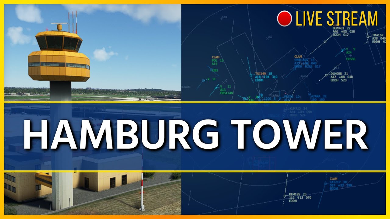 EDDH Hamburg Tower - Long Stream - Vatsim ATC