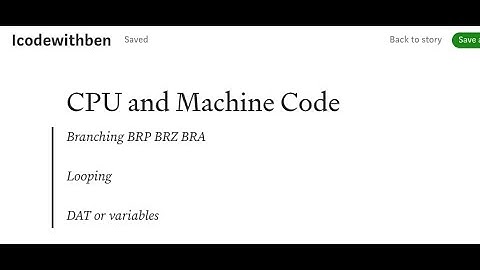 2 - CPU machine code branching, looping and variables