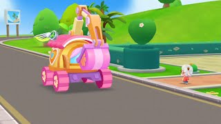 Download Lagu ESKAVATOR PINK PANDA KECIL MEMBANTU MEMBANGUN TAMAN KOTA PANDA KECIL | ALAT KONTRUKASI BABYBUS MP3