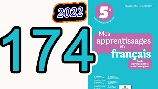 mes apprentissages en français 5 page 174