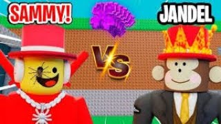 Jandel VS Sammy Admin Abuse Grow a Garden vs Steel a Brainrot Full Fight Pelea Completa