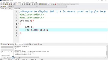 Program to display 100 to 1 in reverse order using for loop. #forloop #CPROGRAMMING