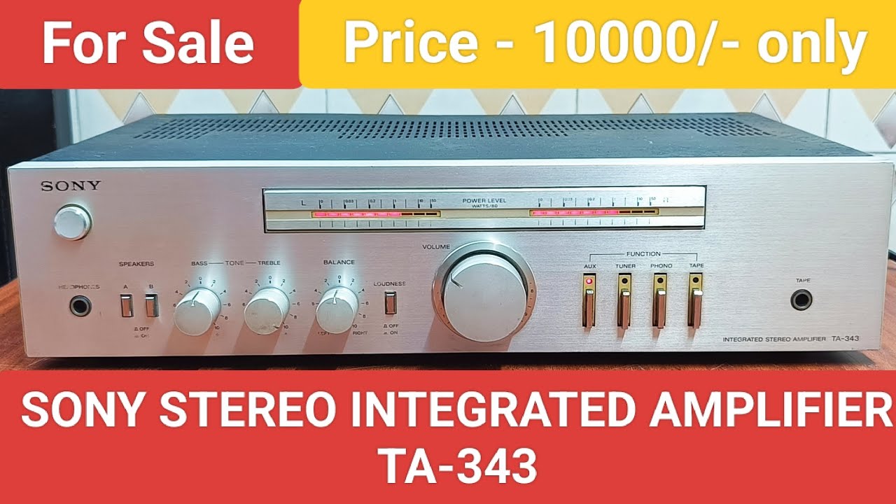 SONY STEREO INTEGRATED AMPLIFIER TA-343 Nice Sound Quality Contact