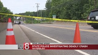 State Police on the scene of a double fatal crash in Waterbury