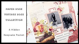 A Hidden Keepsake Pocket | Paper Rose Vintage Rose Collection @cards.by.melissaminor7052