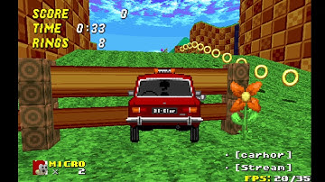Micro drives a taxi in srb2 and dies at the first level