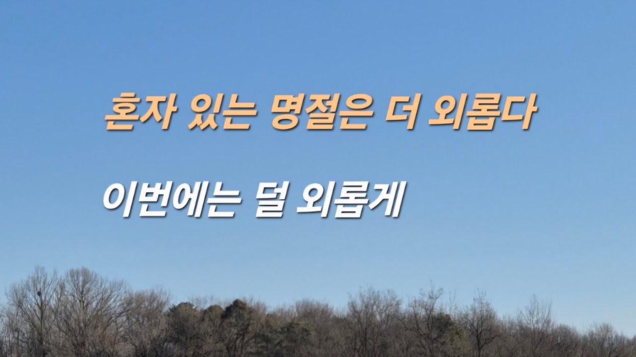 쓸쓸하지 않은 명절/60대1인가구 