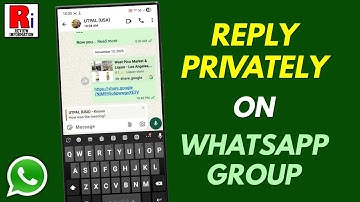 How to Reply Privately in a WhatsApp Group Chat
