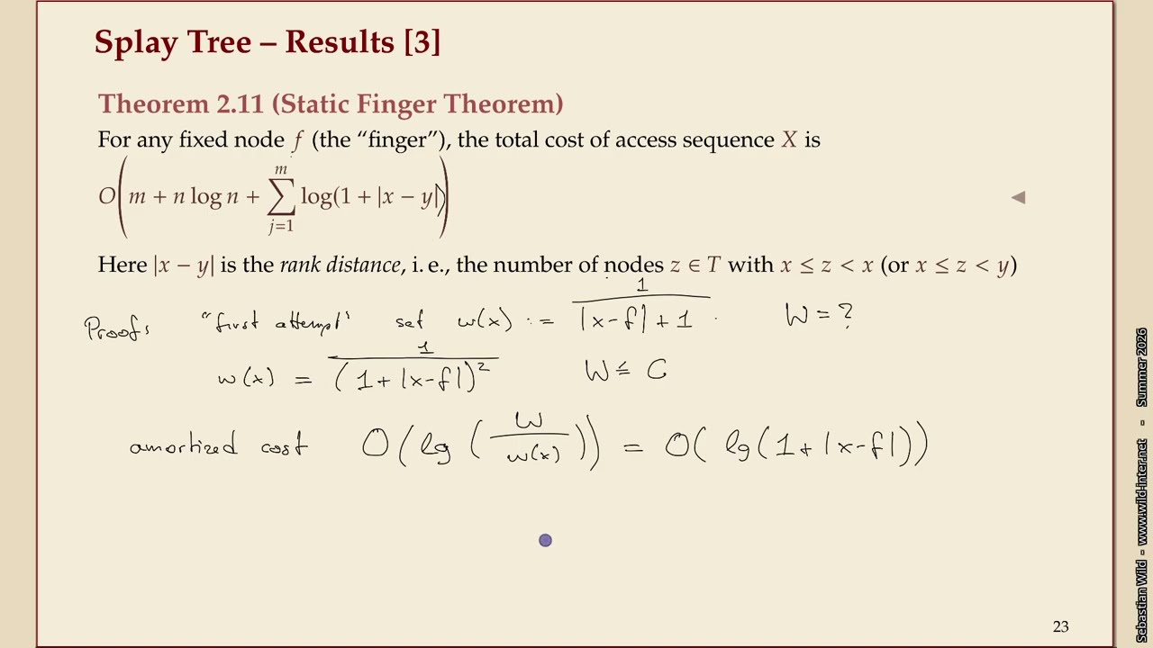 Advanced Data Structures (Summer 2026) - 02-6 Splay Tree Analysis: Adaptive Properties