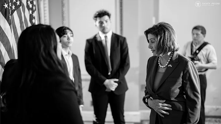 Speaker Pelosi Holds Ceremonial Swearing-in for Co...