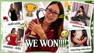 WE WON AN AWARD!🏆😭 *Mumbai-Delhi Creator Life Vlog*  ThatQuirkyMiss