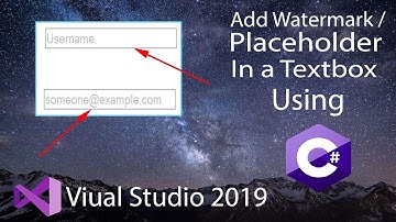 How to add Watermark / Placeholder in a Textbox in C# 2020 || Visual Studio 2019