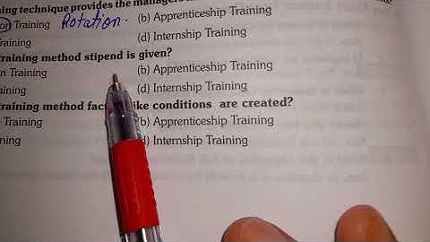 Multiple choice questions of chapter training and development