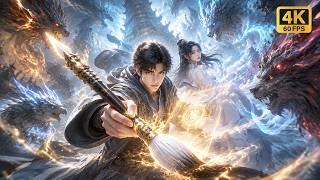 🔥【FULL】漫画家寻亲误入神秘古塔，意外得到上古神笔，能够绘出异兽收纳妖力，集结各方力量布阵御敌，以凡人笔墨抗衡远古凶神！#ai #animation screenshot 4