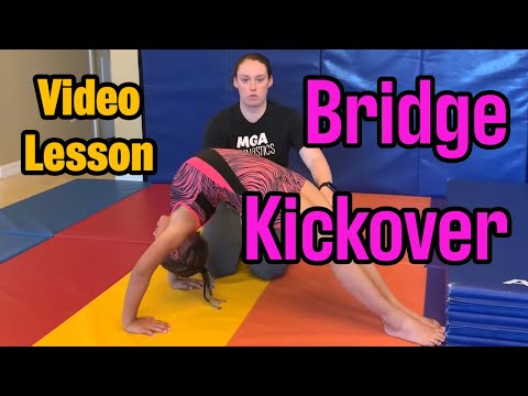 How to do a BRIDGE KICKOVER at home! MGA Gymnastics