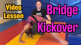 How to do a BRIDGE KICKOVER at home! MGA Gymnastics