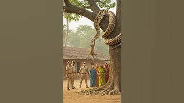 Villagers Watch in HORROR as Giant Python Bites Monkey’s Arm!