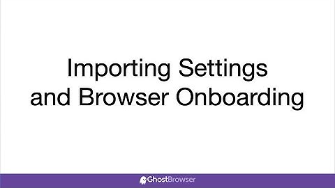 Importing Your Settings and Extensions to Ghost Browser
