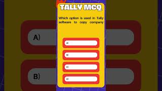 Tally Prime MCQ Interview Question #tally