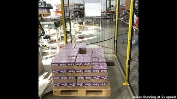 Hamrick Packaging Systems - P10-R Compact Palletizer w/ FANUC M-20iD/35 Robot (2x Speed)