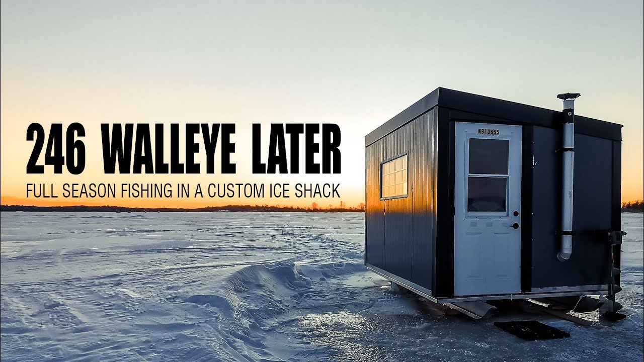 We built the Ultimate 8x10 ICE SHACK!  Full Ice FISHING season recap 