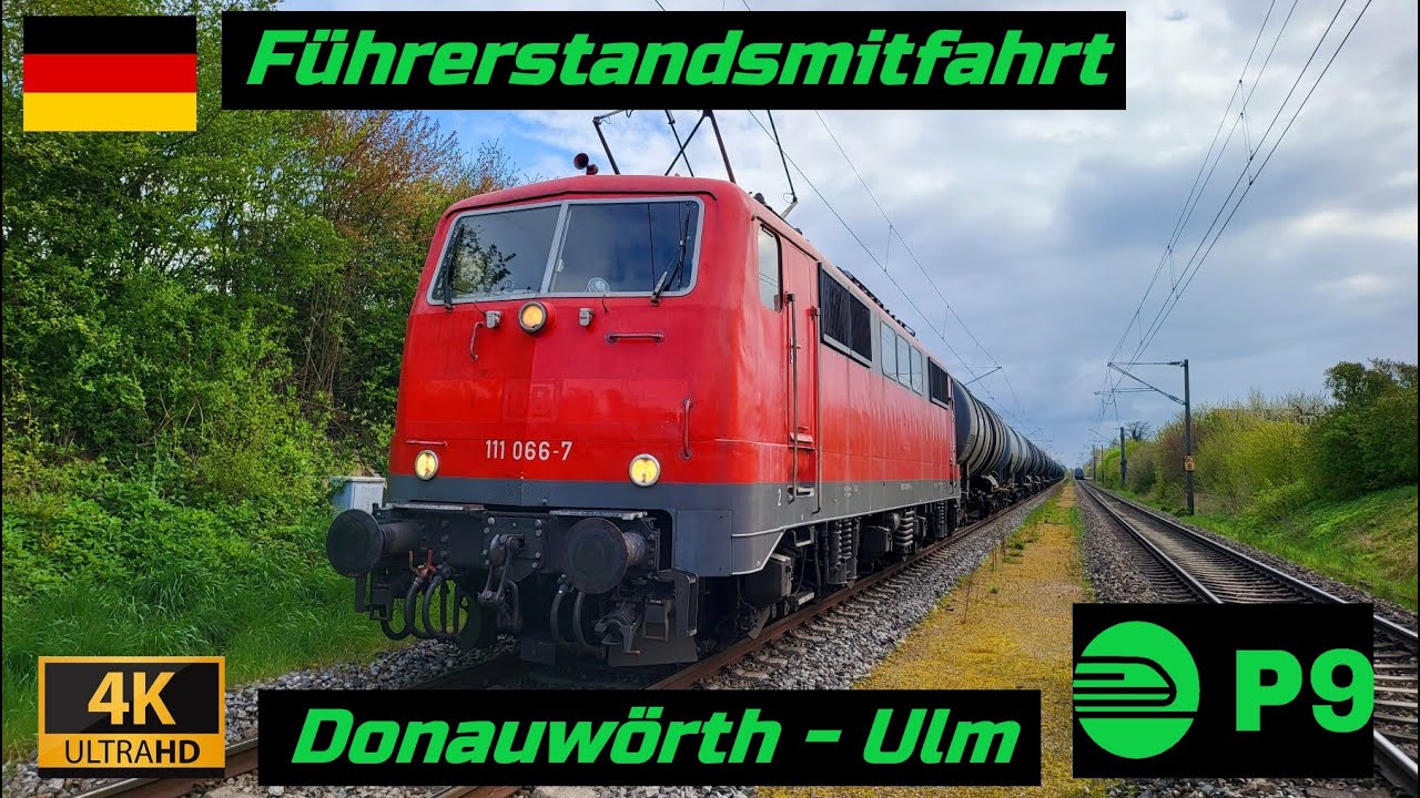 Führerstandsmitfahrt Donauwörth - Ulm mit 111 066