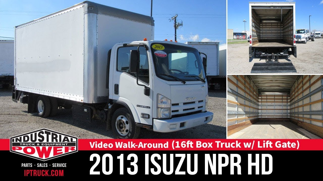 Isuzu NPR HD - Pre-owned 2013 16ft Box Truck with Lift Gate - YouTube