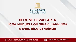 Soru ve Cevaplarla İcra Müdürlüğü Sınavı Hakkında Genel Bilgilendirme - 2024