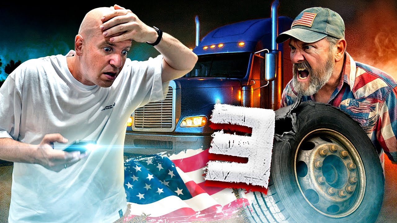 Разорвало колесо фуры на ходу! Дальнобойщики ТРИ. Гоним навстречу урагану ради $8000