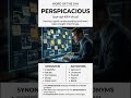 Word of the day | Perspicacious #vocabulary #englishlearning