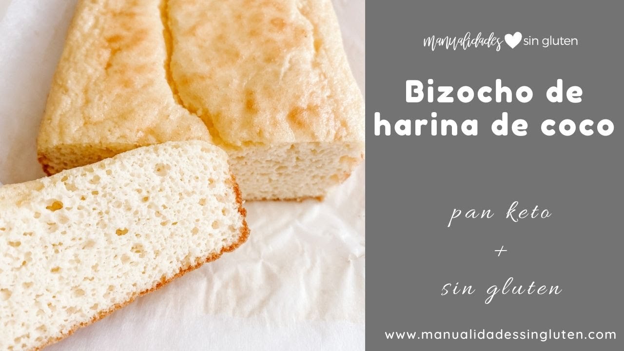 BIZCOCHO KETO DE HARINA DE COCO 🥥  | sin gluten + sin azúcar + pan keto de coco