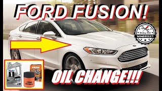 How To Change the Oil 2013-2020 Ford Fusion 1.5L Turbo Filter Replacement EcoBoost &amp; Oil Life Reset