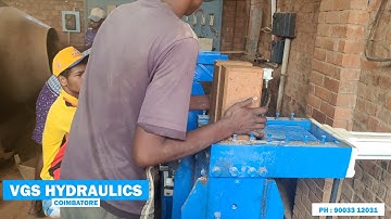 Semi Automatic Interlock Wallbrick Making Machine @VGS Hydraulics - CBE,Loc: Pandikkad - Kerala
