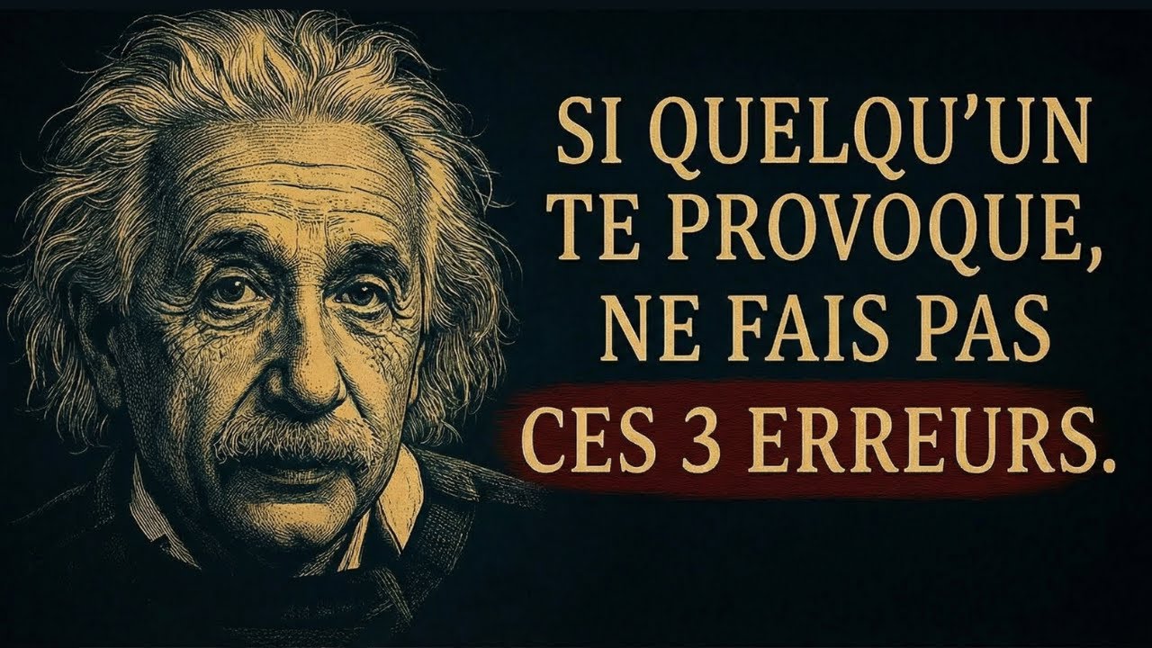 Si Quelqu’un te Provoque, ne fais Jamais ces 3 Erreurs (Einstein)