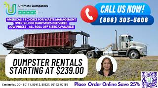 Same Day Dumpster Rental Centennial, CO - Cheapest Rentals