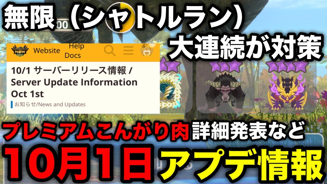 Monster Hunter Now] Infinite (Shuttle Run) Consecutive Fixes