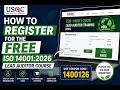 How to Register for the FREE ISO 14001:2026 Lead Auditor Course | USQC
