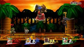 Mario Power
Online / With Anyone (For Glory) / Smash
Kongo Jungle 64 (Ω Form)
Mario, King Dedede, Ganondorf, Dr. Mario Mario Power