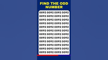 Can You Find the Odd Number? Test Your Skills and Speed! 🔍😄 #shorts