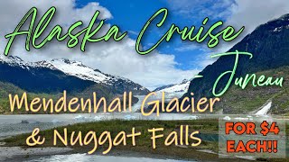 Alaska Cruise 2023 - Juneau - We visited Mendenhall Glacier & Nugget Falls for ONLY $4 Each!!!