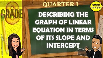 DESCRIBING THE GRAPH OF LINEAR EQUATION IN TERMS OF ITS SLOPE AND INTERCEPT ||GRADE 8 MATHEMATICS Q1