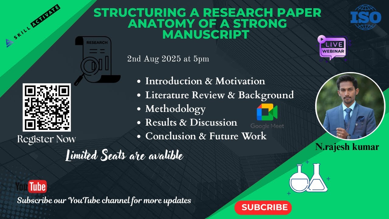 Structuring a research paper anatomy of a strong manuscript - YouTube