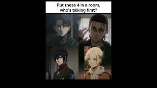 👀Who Breaks the Silence First?”“Eren, Mikasa, Levi, Annie